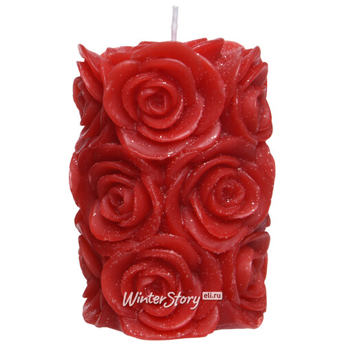 Декоративная свеча Розабелла 10*7 см красная Kaemingk
