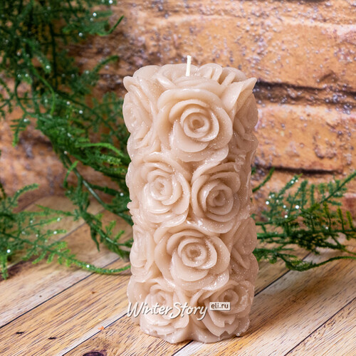 Декоративная свеча Розабелла 14*7 см кремовая Kaemingk