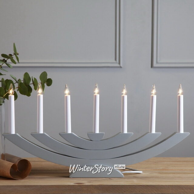 Семисвечник рождественский Navida 60*30 см серый Star Trading