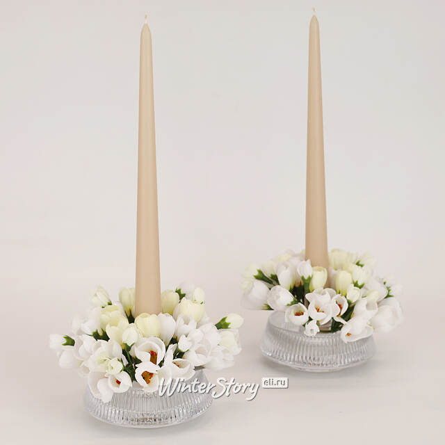 Венок для свечи Крокусы - Fascino Biano 13 см EDG