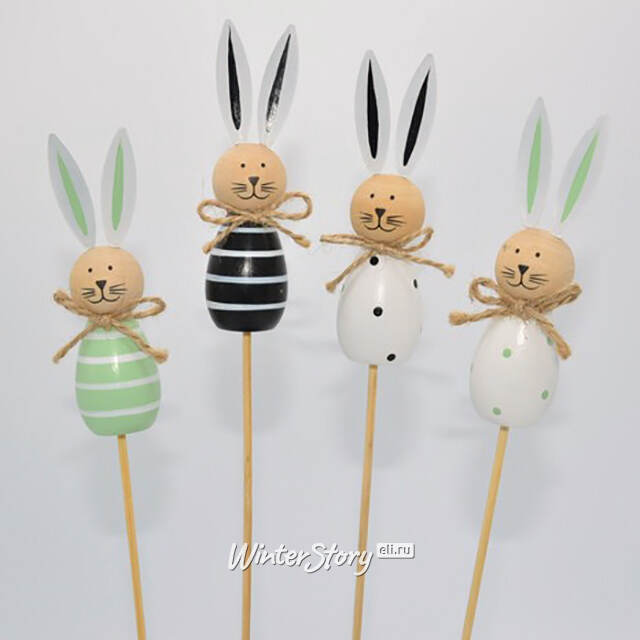 Пасхальное украшение на палочке Кролик Whity 35 см Breitner