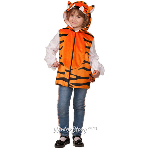 Карнавальный костюм Тигр, рост 128-140 см Батик