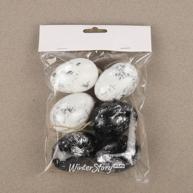 Пасхальные подвески Яйца - Modern Easter 6 см, 6 шт Breitner