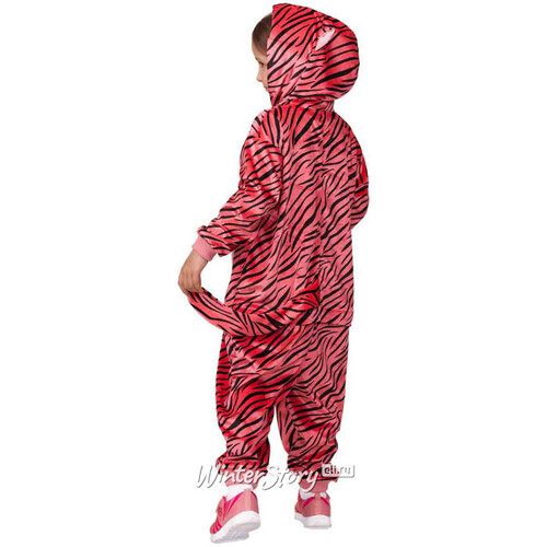 Маскарадный костюм - детский кигуруми Тигр розовый, рост 128-134 см Батик
