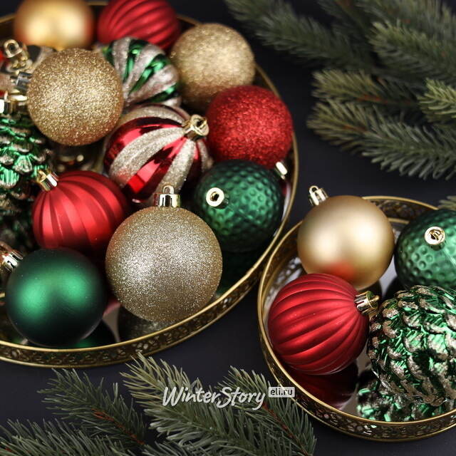 Набор пластиковых шаров Magic Suite: Christmas Classic 6-7 см, 60 шт Winter Deco