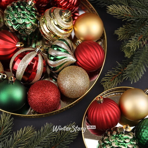 Набор пластиковых шаров Magic Suite: Christmas Classic 6-7 см, 60 шт Winter Deco