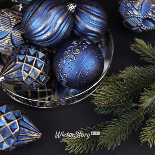 Набор пластиковых шаров Winter Candy: Blue 8 см, 16 шт Winter Deco