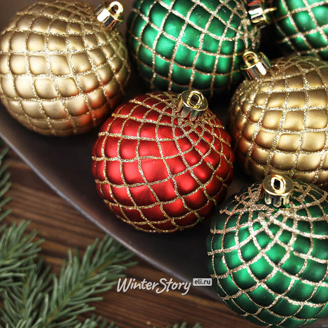 Набор пластиковых шаров Warm Christmas 8 см, 12 шт Winter Deco