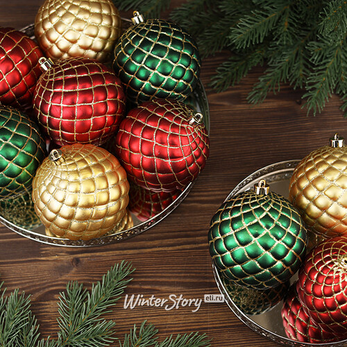 Набор пластиковых шаров Warm Christmas 10 см, 12 шт Kaemingk/Winter Deco