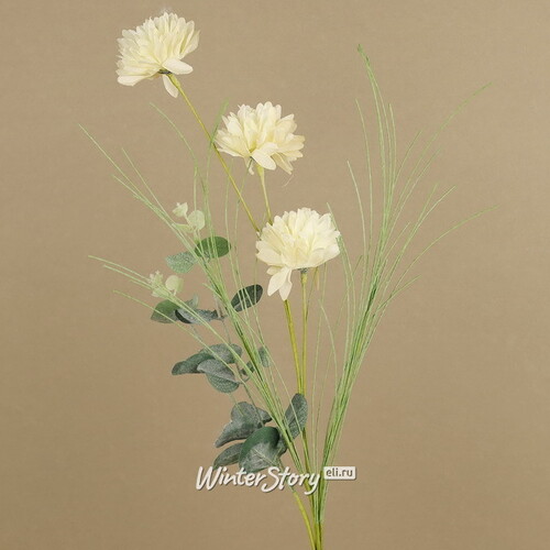 Искусственный букет Florance Garden - Белые Георгины 66 см Kaemingk