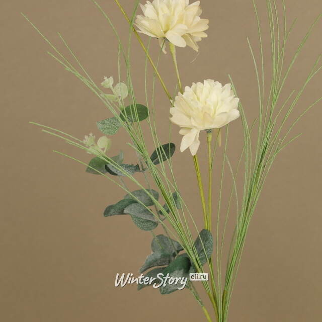 Искусственный букет Florance Garden - Белые Георгины 66 см Kaemingk