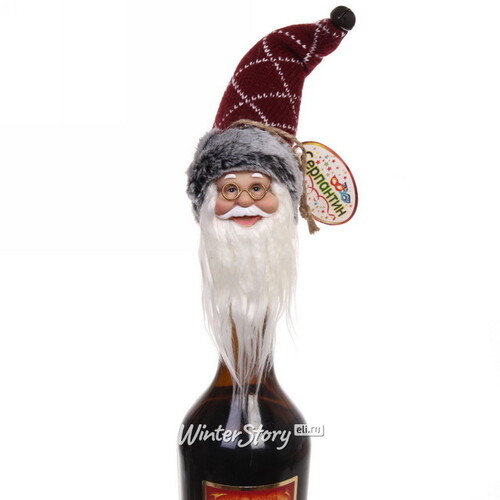 Декор для бутылки Санта из КлаусБурга 15 см Serpantin