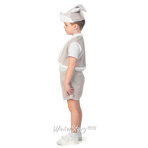 Карнавальный костюм Зайчик серый, рост 104-116 см Бока С