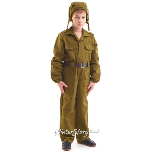 Детский военный костюм Танкист, рост 140-152 см Бока С