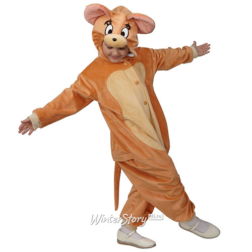 Карнавальный костюм - кигуруми Мышка Джерри, рост 134 см Батик