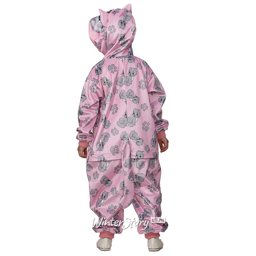 Карнавальный костюм - кигуруми Кошечка розовая, рост 134 см Батик