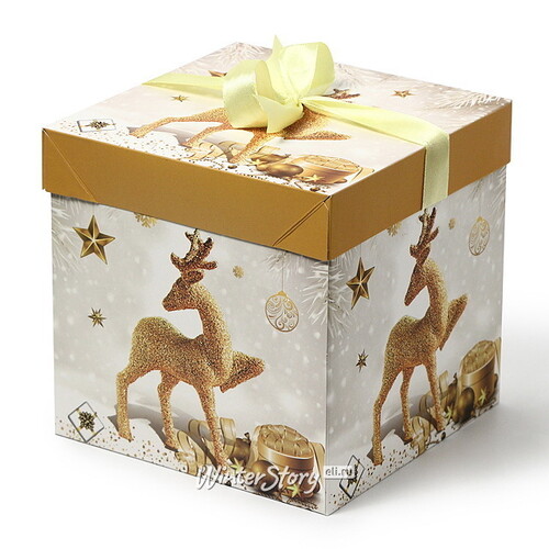 Подарочная коробка Glorious - Волшебный Олень 15*15 см Serpantin