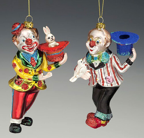 Елочная игрушка "Клоун/фокусник стеклянный", 14,5 см Holiday Classics