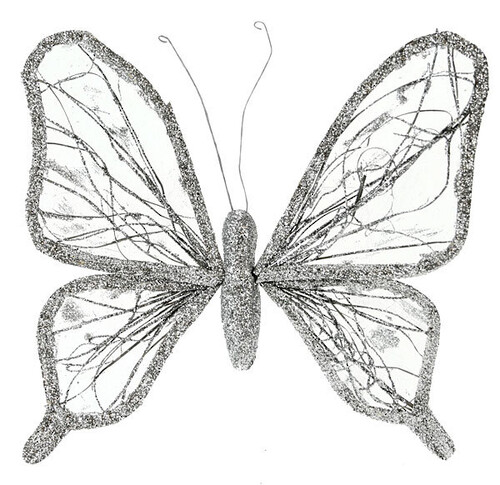 Бабочка серебряная, 20см