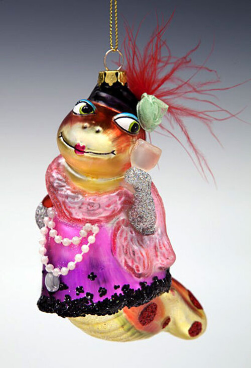 Елочная игрушка Змея "Леди в розовом боа и жемчужном ожерелье", 12,5 см Holiday Classics