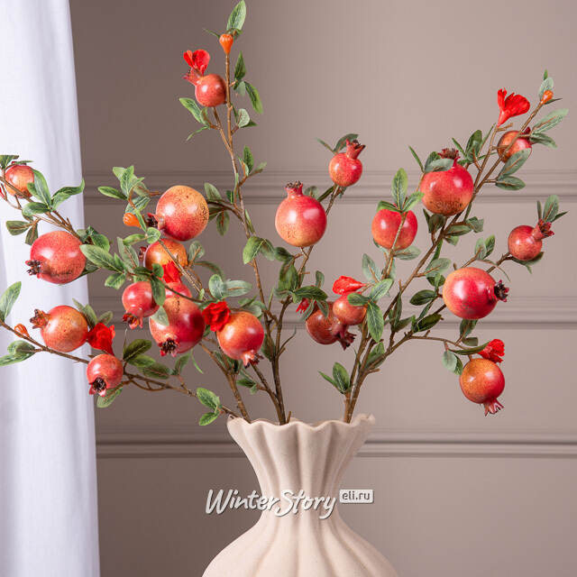 Искусственная ветка Гранат Легрелле 76 см красная EDG