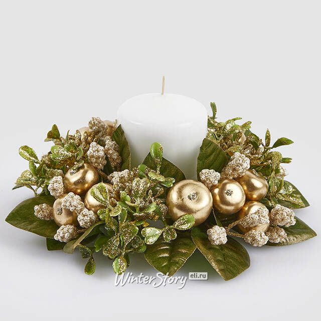 Венок для свечи Gold Apple - Wreath of Abundance 16 см EDG