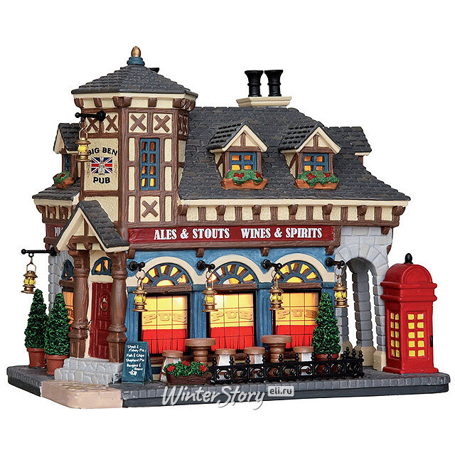 Паб Биг Бен, 18*20*13 см, подсветка Lemax