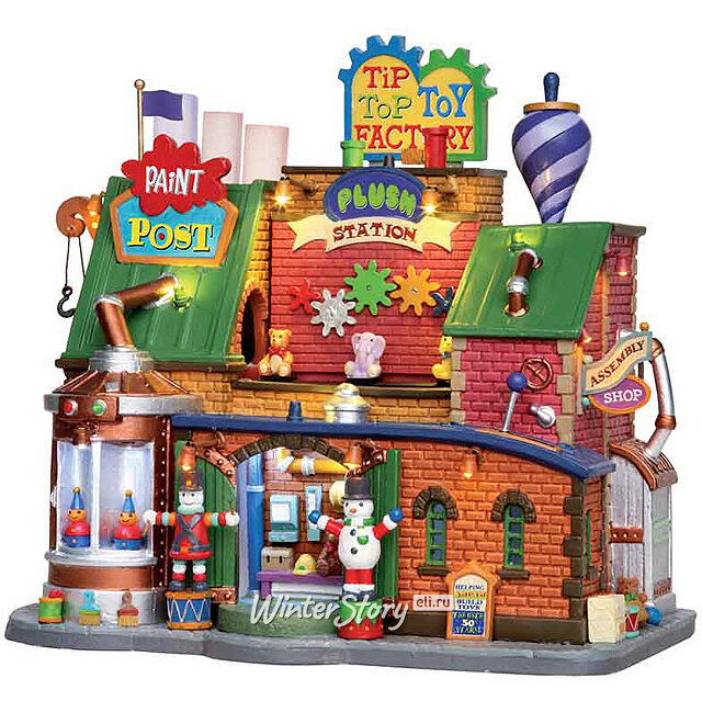 Композиция Фабрика Игрушек, 23*26 см, музыка, движение, подсветка Lemax