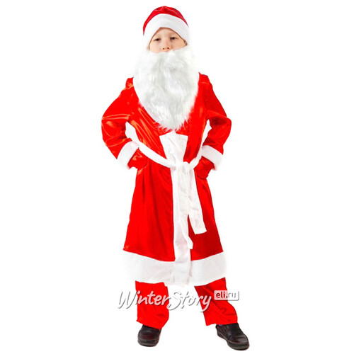 Карнавальный костюм Дед Мороз атласный, рост 140-152 см Бока С