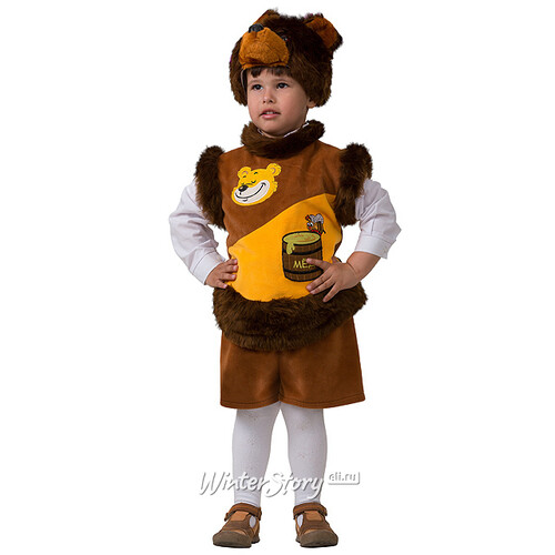 Карнавальный костюм Мишка с медом, рост 110 см Батик