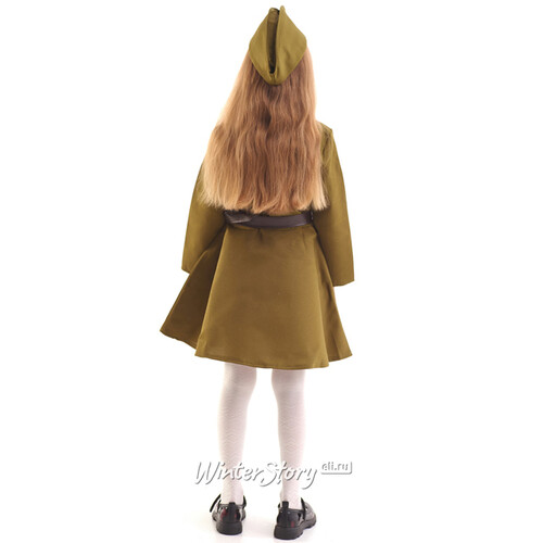 Детская военная форма Солдаточка в платье, рост 104-116 см Бока С