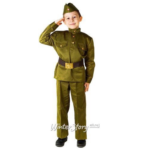 Детская военная форма Солдат в брюках люкс, рост 122-134 см Бока С