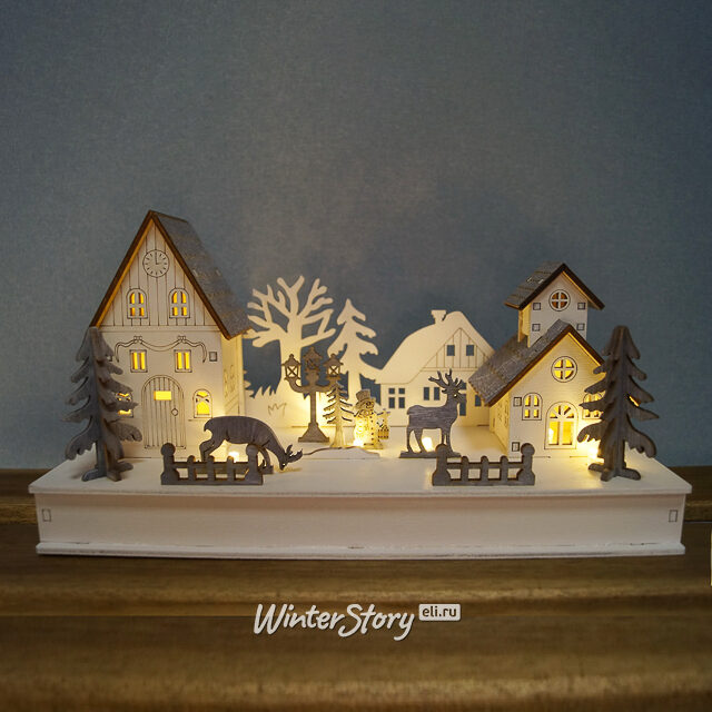 Новогодний светильник Рождество в деревушке Шильтах 28*15 см на батарейках, 8 LED ламп Star Trading (Svetlitsa)