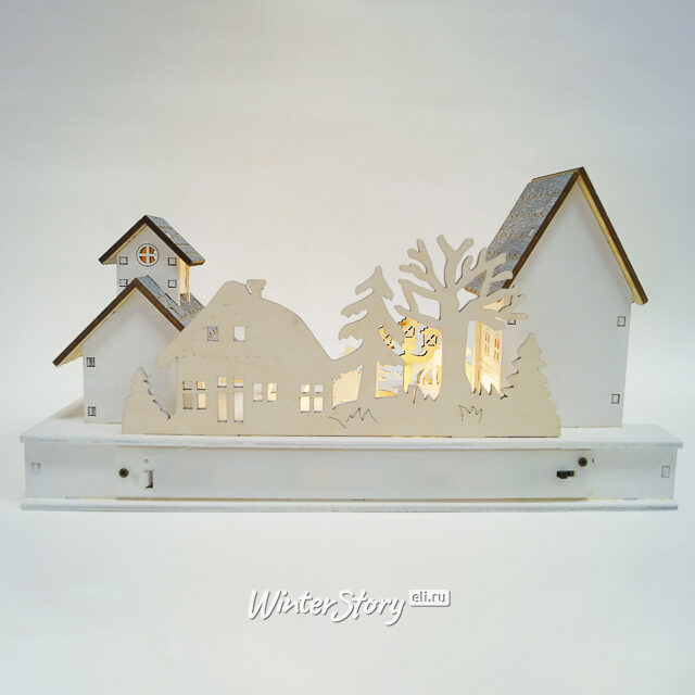 Новогодний светильник Рождество в деревушке Шильтах 28*15 см на батарейках, 8 LED ламп Star Trading (Svetlitsa)