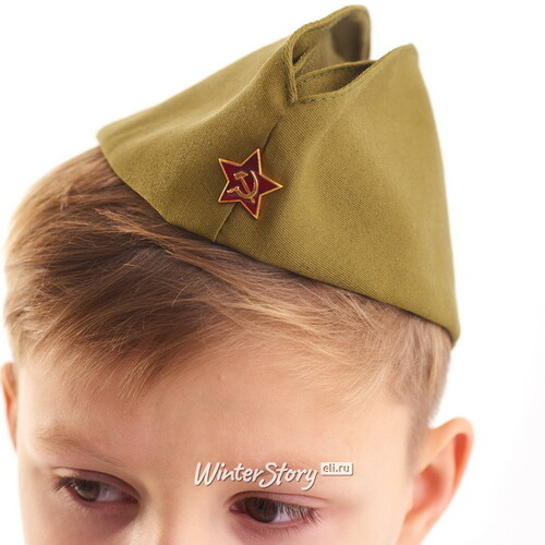 Детская военная пилотка со звездой, 52 см Бока С