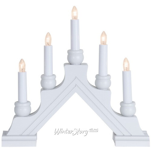 Рождественская горка Карина 30*28 см белая, 5 электрических свечей Star Trading