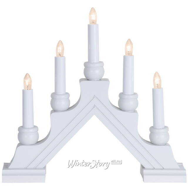 Рождественская горка Карина 30*28 см белая, 5 электрических свечей Star Trading