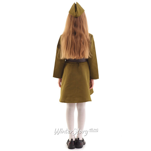 Детская военная форма Солдаточка в платье люкс, рост 152-164 см, размер 40-42 Бока С