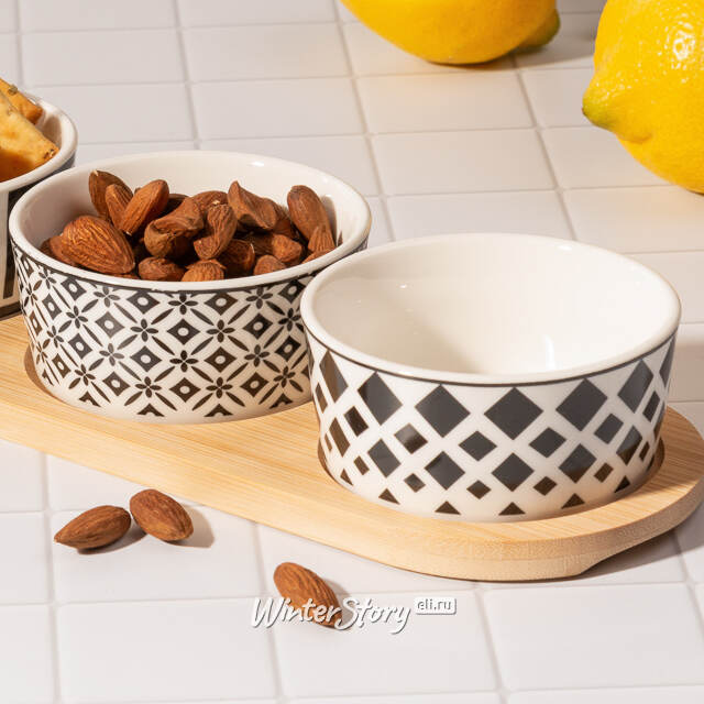 Набор для закусок Black and White 38*10 см, 5 предметов Koopman