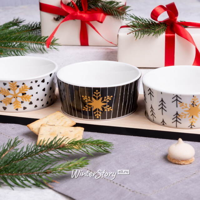 Менажница новогодняя Snowy Xmas 29*10 см, 4 предмета Koopman (Купман)