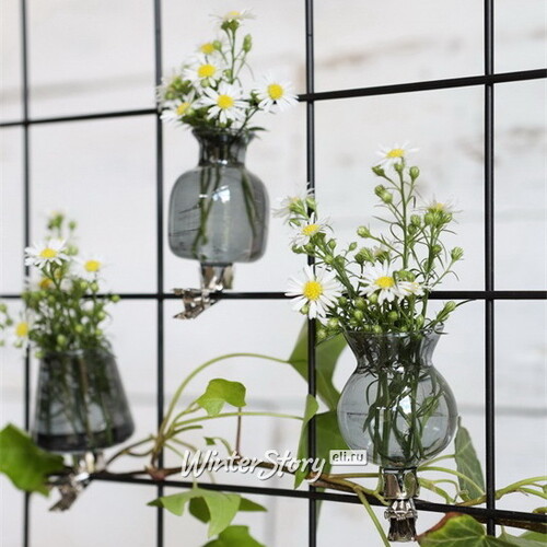 Набор стеклянных мини-вазочек Ольметта 7 см, 3 шт, дымчатый Ideas4Seasons