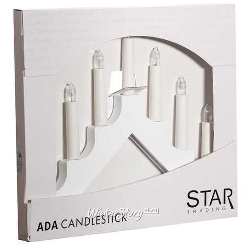 Светильник-горка Ada 38*30см белый, 7 электрических свечей Star Trading