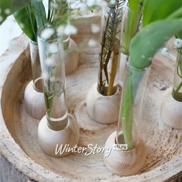 Стеклянная колба для цветов Therios на подставке 15 см Ideas4Seasons