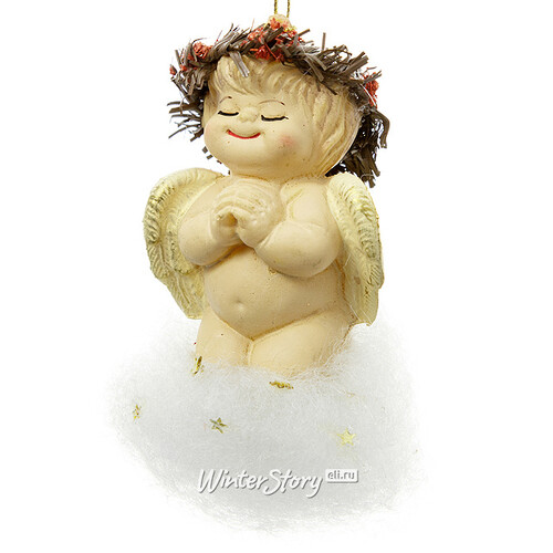 Елочная игрушка Ангел на Облачке 10 см, подвеска Holiday Classics
