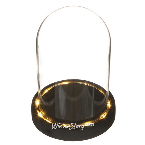 Стеклянный клош для декора Menuette с подсветкой 17 см, на батарейках Ideas4Seasons