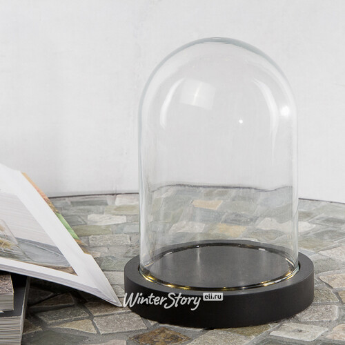 Стеклянный клош для декора Menuette с подсветкой 17 см, на батарейках Ideas4Seasons