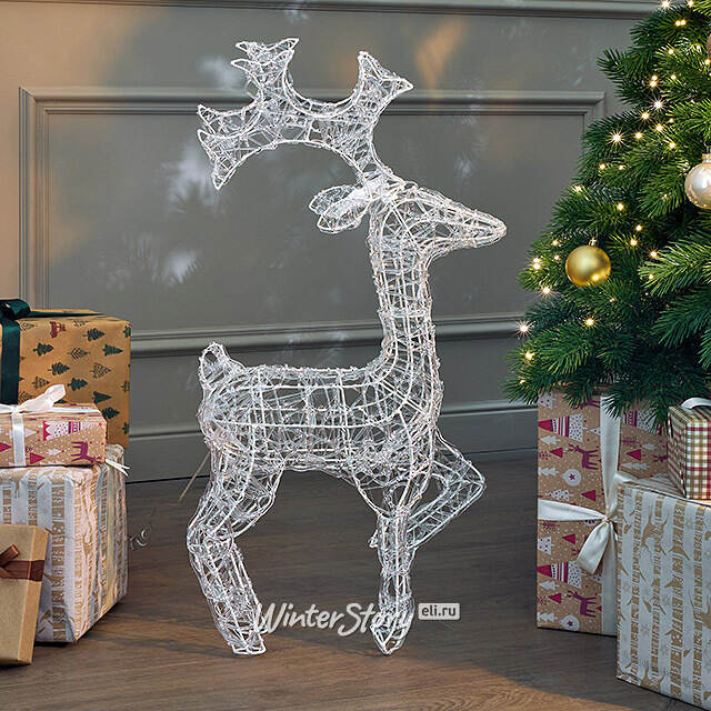 Светодиодный олень Нельсон 78 см, 120 теплых белых LED ламп, IP44 Winter Deco