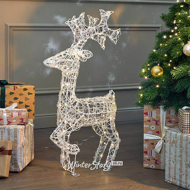 Светодиодный олень Нельсон 78 см, 120 теплых белых LED ламп, IP44 Winter Deco