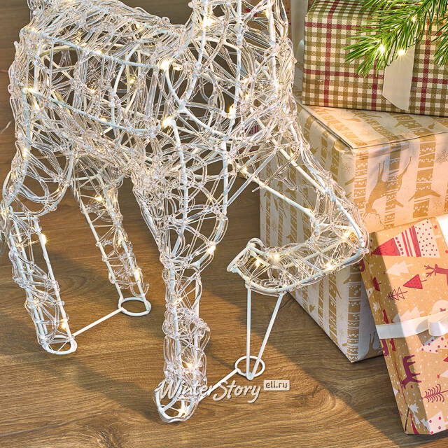 Светодиодный олень Нельсон 78 см, 120 теплых белых LED ламп, IP44 Winter Deco