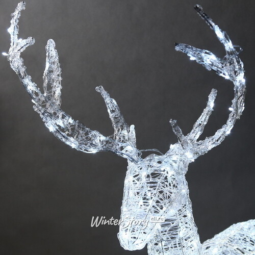 Светодиодный олень Зефир 155 см, 300 холодных белых LED ламп, IP44 Winter Deco